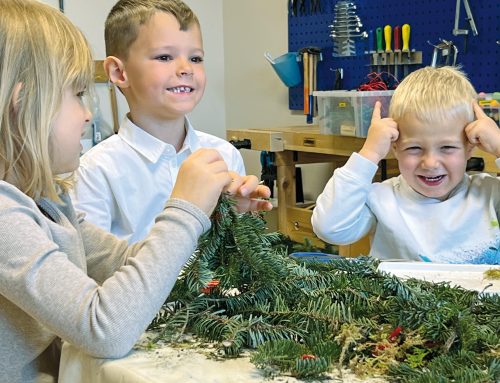 Was erzählt der Nikolaus wohl dem Christkind?